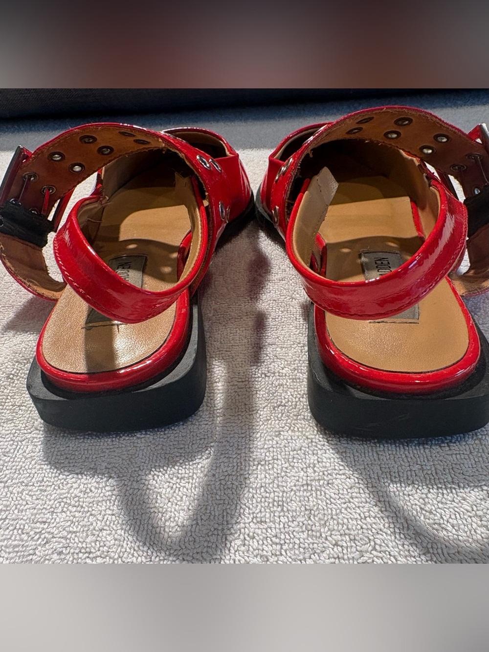 Steve Madden Greya Red Patent Slingback Flats – Size 8.5 - Picture 8 of 11